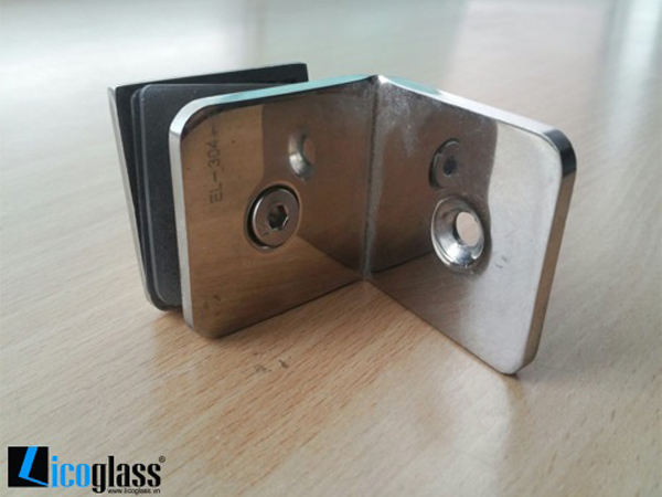  PHỤ KIỆN KẸP KÍNH 90 ĐỘ (KẸP TƯỜNG KÍNH CÓ ĐẾ)