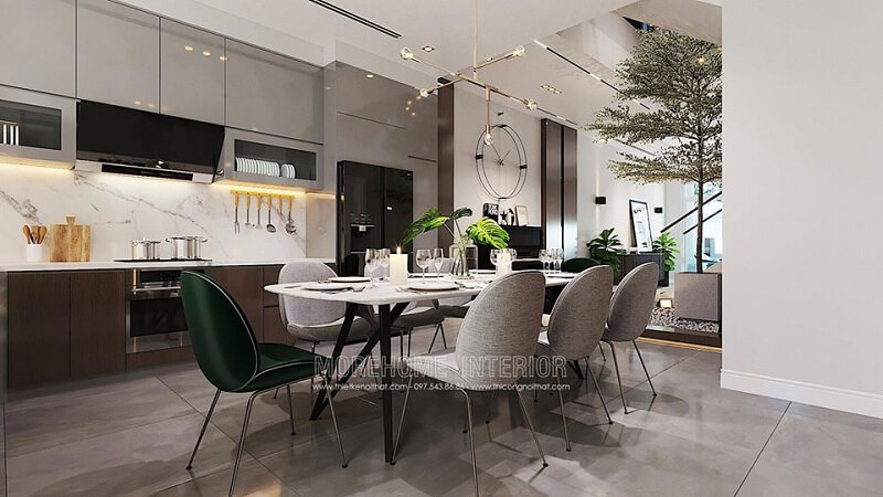 Hệ tủ bếp gỗ công nghiệp mang đến vẻ đẹp đẳng cấp cho không gian sống gia chủ. Tủ bếp hiện đại,tủ bếp đẹp hiện đại, tủ bếp An Cường
