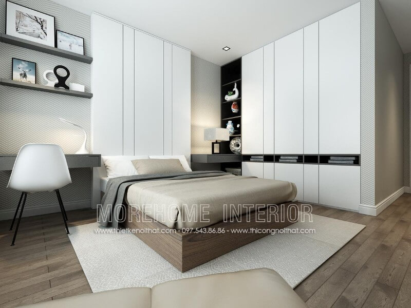 Giường ngủ chung cư gỗ công nghiệp Giường ngủ chung cư gỗ công nghiệp