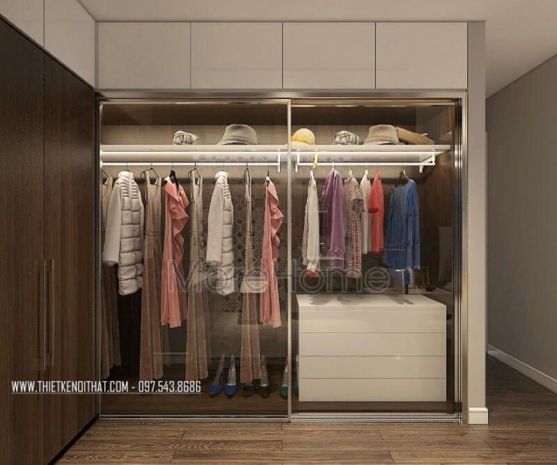 Mẫu tủ quần áo hiện đại mang lại cho gia chủ thuận tiện trong quá trình sử dụng