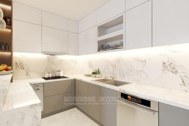Trang trí nội thất phòng bếp tiện nghi, hiện đại
