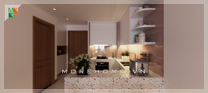Chiêm ngưỡng một góc nhìn khác về phòng bếp chung cư đẹp và tiện lợi