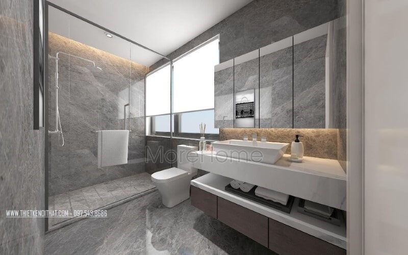 Thiết kế phòng tắm, phòng vệ sinh hiện đẹp, thông thoáng cho biệt thự, nhà phố.