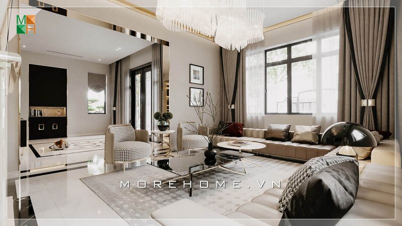 Mẫu sofa phòng khách rất đẳng cấp và tiện nghi